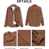 COOFANDY Men’s Corduroy Button Down Shirts Jackets Casual Long Sleeve Shacket Lightweight Overshirts with Flap Pockets(Light Brown)