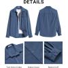 COOFANDY Men’s Corduroy Button Down Shirts Jackets Casual Long Sleeve Shacket Lightweight Overshirts with Flap Pockets(Navy Blue)