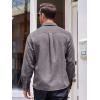 COOFANDY Men’s Corduroy Shirt Casual Button Down Shirt Jacket Lightweight Shacket(Dark Grey)
