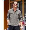 COOFANDY Men’s Corduroy Shirt Casual Button Down Shirt Jacket Lightweight Shacket(Grey)