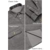 COOFANDY Men’s Corduroy Shirt Casual Button Down Shirt Jacket Lightweight Shacket(Grey)