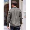 COOFANDY Men’s Corduroy Shirt Casual Button Down Shirt Jacket Lightweight Shacket(Grey)