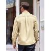 COOFANDY Men’s Corduroy Shirt Casual Button Down Shirt Jacket Lightweight Shacket(Lightkhaki)