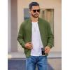 COOFANDY Men’s Cotton Bomber Jacket Lightweight Flight Jackets Casual Softshell Varisty Jacket(Army Green)
