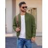 COOFANDY Men’s Cotton Bomber Jacket Lightweight Flight Jackets Casual Softshell Varisty Jacket(Army Green)