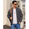 COOFANDY Men’s Cotton Bomber Jacket Lightweight Flight Jackets Casual Softshell Varisty Jacket(Dark Grey)