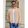 COOFANDY Men’s Cotton Bomber Jacket Lightweight Flight Jackets Casual Softshell Varisty Jacket(Khaki-1)