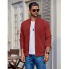 COOFANDY Men’s Cotton Bomber Jacket Lightweight Flight Jackets Casual Softshell Varisty Jacket(Wine Red)