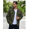 COOFANDY Men’s Cotton Denim Jacket Lightweight Trucker Western Jackets Casual Fashion Jean Coat(Army Green)