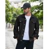 COOFANDY Men’s Cotton Denim Jacket Lightweight Trucker Western Jackets Casual Fashion Jean Coat(Black)