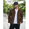 COOFANDY Men’s Cotton Denim Jacket Lightweight Trucker Western Jackets Casual Fashion Jean Coat(Brown)