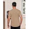 COOFANDY Mens Cotton Henley T-Shirts Short Sleeve Button Casual Basic Tees Work Shirts with Split Side(Sesame)