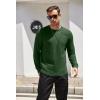 COOFANDY Mens Cotton Hipster Hip Hop Longline Crewneck T Shirts Casual Long Sleeve Tees Curved Hem Gym Shirts(One Piece- Dark Green)