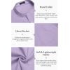 COOFANDY Men’s Cotton Linen Henley Shirt Short Sleeve Hippie Casual Beach T-Shirts with Pocket(Light Purple)