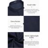 COOFANDY Men’s Cotton Linen Henley Shirt Short Sleeve Hippie Casual Beach T-Shirts with Pocket(Navy Blue)