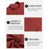 COOFANDY Men’s Cotton Linen Henley Shirt Short Sleeve Hippie Casual Beach T-Shirts with Pocket(Wine Red)