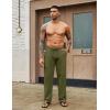 COOFANDY Men’s Cotton Linen Pants Elastic Waist Drawstring Summer Beach Trousers Casual Yoga Pant(Army Green)