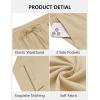 COOFANDY Men’s Cotton Linen Pants Elastic Waist Drawstring Summer Beach Trousers Casual Yoga Pant(Beige)