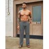 COOFANDY Men’s Cotton Linen Pants Elastic Waist Drawstring Summer Beach Trousers Casual Yoga Pant(Dark Grey)