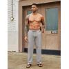 COOFANDY Men’s Cotton Linen Pants Elastic Waist Drawstring Summer Beach Trousers Casual Yoga Pant(Light Grey)