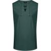 COOFANDY Men’s Cotton Linen Tank Top Shirts Casual Sleeveless Lace Up Beach Hippie Tops Bohemian Renaissance Pirate Tunic(Teal)