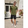 COOFANDY Men’s Cotton Pocket Tee Shirts Soft Crew Neck Stretch T Shirt Plain Casual Short Sleeve Summer Basic Tops(1 Pack- Army Green)