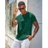 COOFANDY Men’s Cotton Pocket Tee Shirts Soft Crew Neck Stretch T Shirt Plain Casual Short Sleeve Summer Basic Tops(1 Pack- Dark Green)