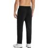 COOFANDY Men’s Cotton Sweatpants Open Bottom Lounge Pants Lightweight Casual Jogger Pants with Pockets(Black)