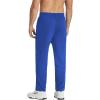 COOFANDY Men’s Cotton Sweatpants Open Bottom Lounge Pants Lightweight Casual Jogger Pants with Pockets(Blue)