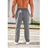 COOFANDY Men’s Cotton Sweatpants Open Bottom Lounge Pants Lightweight Casual Jogger Pants with Pockets(Dark Grey)