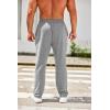 COOFANDY Men’s Cotton Sweatpants Open Bottom Lounge Pants Lightweight Casual Jogger Pants with Pockets(Grey)