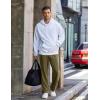 COOFANDY Men’s Cotton Sweatpants Open Bottom Lounge Pants Lightweight Casual Jogger Pants with Pockets(Khaki)