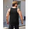 COOFANDY Mens Cotton Tank Tops Summer Beach Sleeveless Muscle Shirts Gym Workout Running Tank Shirt Pack(Black)
