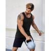 COOFANDY Mens Cotton Tank Tops Summer Beach Sleeveless Muscle Shirts Gym Workout Running Tank Shirt Pack(Black)