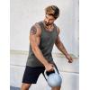 COOFANDY Mens Cotton Tank Tops Summer Beach Sleeveless Muscle Shirts Gym Workout Running Tank Shirt Pack(Black+dark Grey)