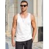 COOFANDY Mens Cotton Tank Tops Summer Beach Sleeveless Muscle Shirts Gym Workout Running Tank Shirt Pack(Black+white)