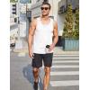 COOFANDY Mens Cotton Tank Tops Summer Beach Sleeveless Muscle Shirts Gym Workout Running Tank Shirt Pack(Black+white)