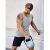 COOFANDY Mens Cotton Tank Tops Summer Beach Sleeveless Muscle Shirts Gym Workout Running Tank Shirt Pack(Light Grey)