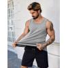 COOFANDY Mens Cotton Tank Tops Summer Beach Sleeveless Muscle Shirts Gym Workout Running Tank Shirt Pack(Light Grey)