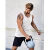COOFANDY Mens Cotton Tank Tops Summer Beach Sleeveless Muscle Shirts Gym Workout Running Tank Shirt Pack(White)