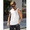 COOFANDY Mens Cotton Tank Tops Summer Beach Sleeveless Muscle Shirts Gym Workout Running Tank Shirt Pack(White)
