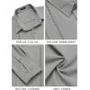 COOFANDY Mens Cuban Guayabera Shirt Casual Button Down Shirts Long Sleeve Summer Beach Shirts(Light Grey)