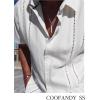 COOFANDY Men’s Cuban Guayabera Shirt Casual Short Sleeve Button Down Shirts Summer Beach Shirts(A-white)