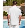 COOFANDY Men’s Cuban Guayabera Shirt Summer Beach Vacation Shirt Casual Short Sleeve Button Down Resort Wear(A-white)