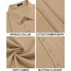 COOFANDY Men’s Cuban Guayabera Shirt Summer Beach Vacation Shirt Casual Short Sleeve Button Down Resort Wear(Light Tan)