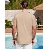 COOFANDY Men’s Cuban Guayabera Shirt Summer Beach Vacation Shirt Casual Short Sleeve Button Down Resort Wear(Shortbread)