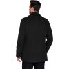 COOFANDY Men’s Double Breasted Pea Coat Winter Overcoat Short Trench Coat Notched Collar(Black)