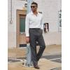 COOFANDY Mens Dress Pants Regular Fit Flat Front Pant Expandable Waist Casual Slacks(Gray)