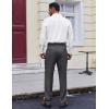 COOFANDY Mens Dress Pants Regular Fit Flat Front Pant Expandable Waist Casual Slacks(Gray)