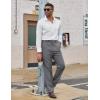 COOFANDY Mens Dress Pants Regular Fit Flat Front Pant Expandable Waist Casual Slacks(Light Gray)